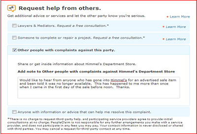 PeopleClaim - Copy your complaint to regulators or invite review by lawyers.