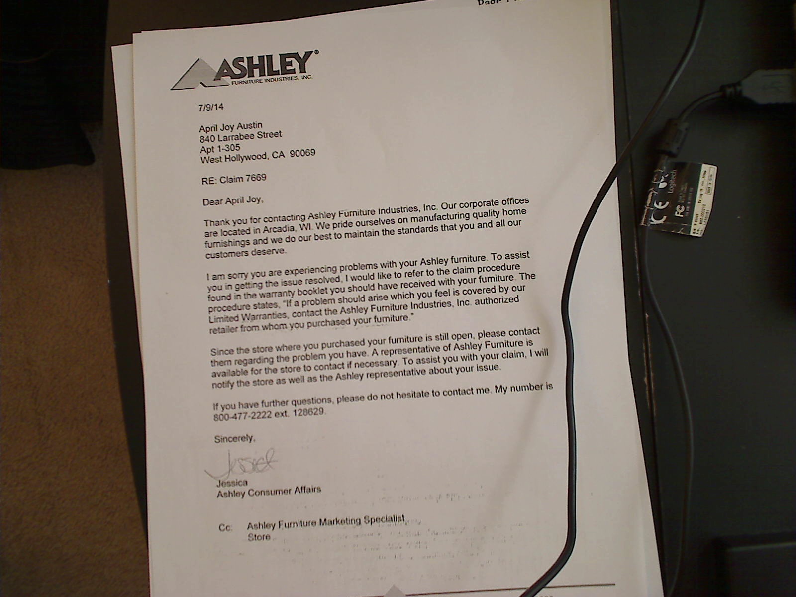 Michael's Furniture and Ashley Furniture Van Nuys, California PeopleClaim