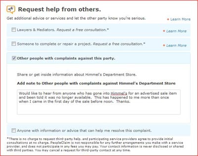 PeopleClaim - Find out who else is having the same problem you are